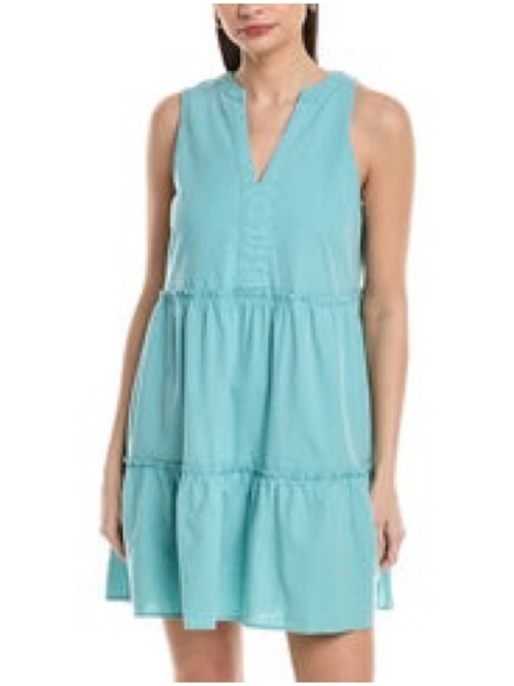 Michael Stars Sandra Linen Blend Mini Dress Serene M